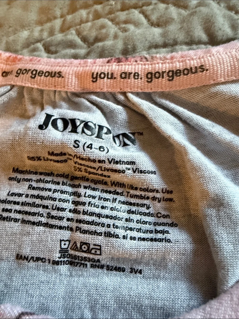 Grey Floral Maxi sleeveless nightgown with Pink Blooms by Joy Spun